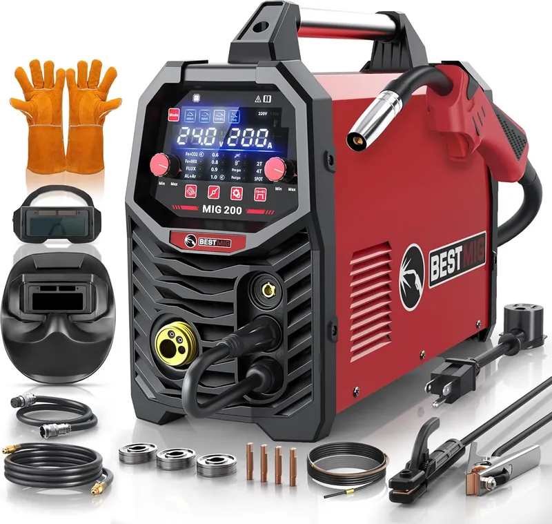 BESTMIG 200A MIG Welder – 6-in-1 IGBT Inverter Welding Machine